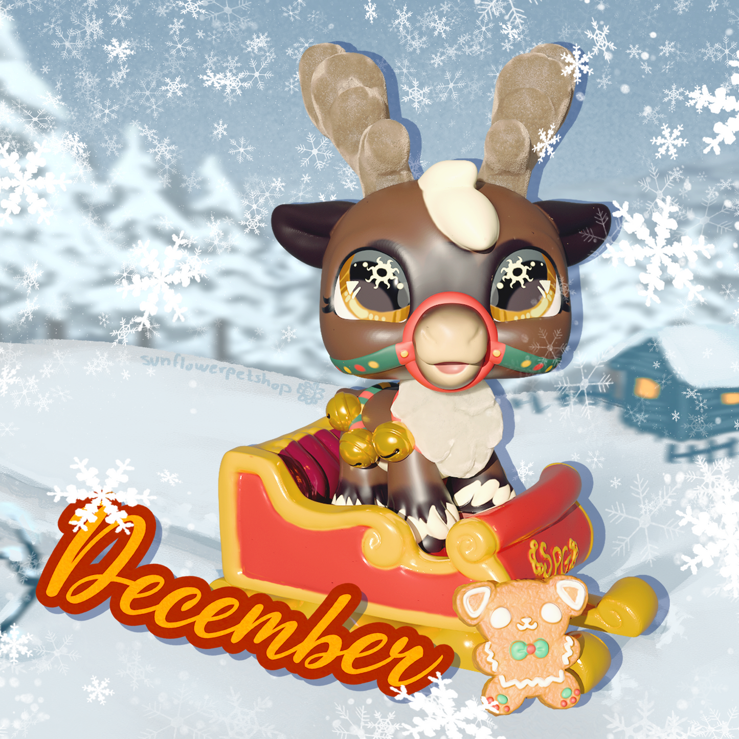 Snowdrop the Sleigh Reindeer