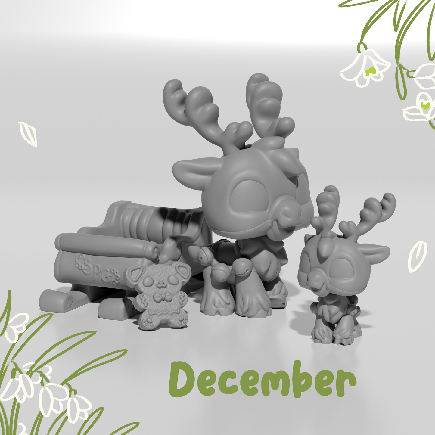 Snowdrop the Sleigh Reindeer