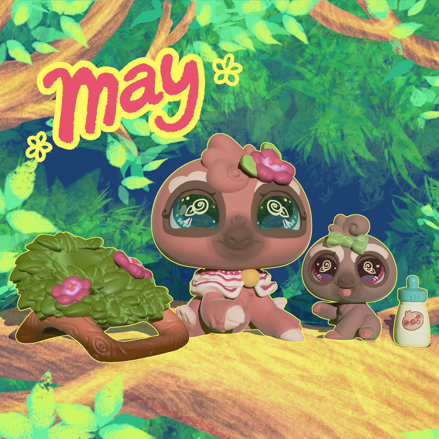 Dahlia and Duranta the Dwarf Sloths