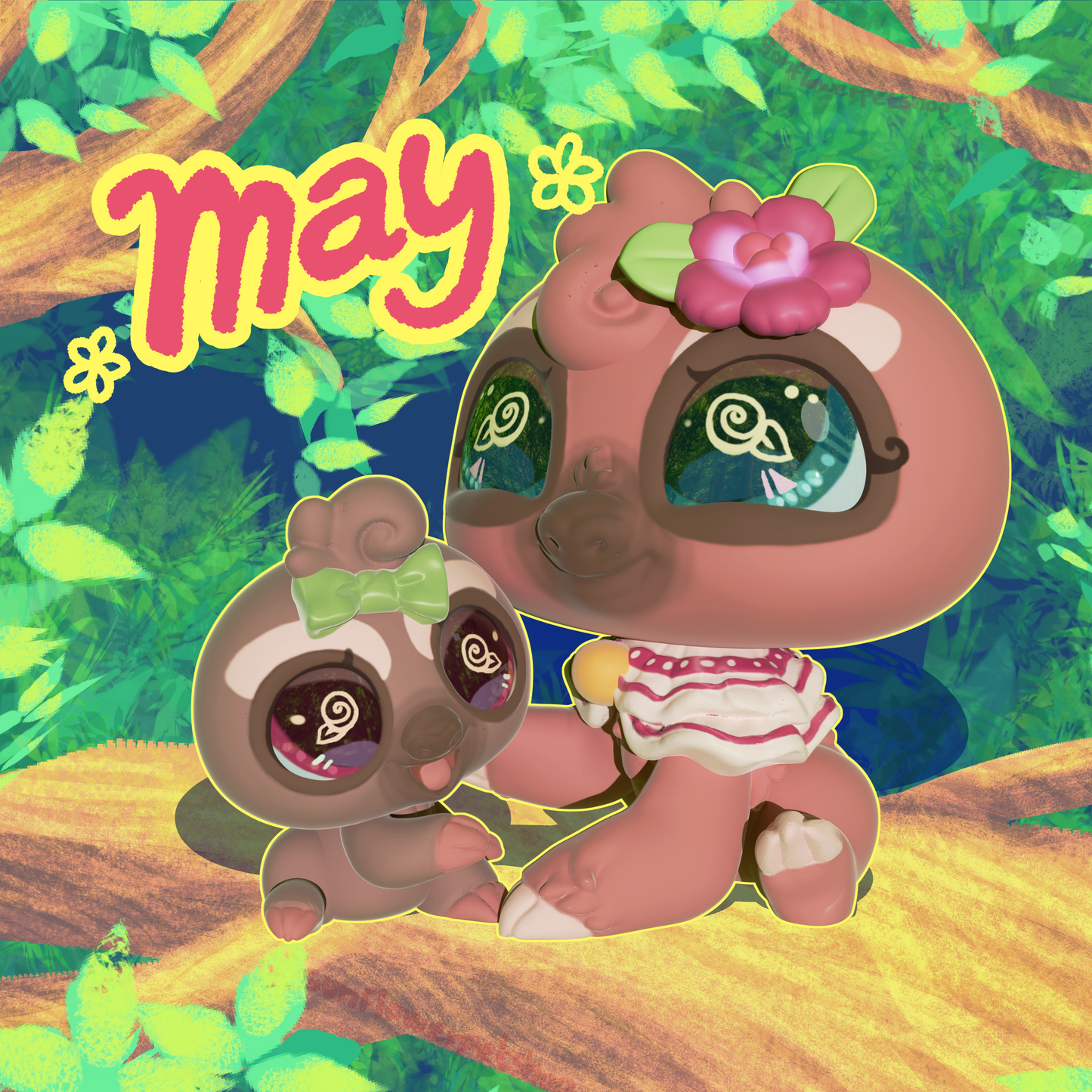 Dahlia and Duranta the Dwarf Sloths