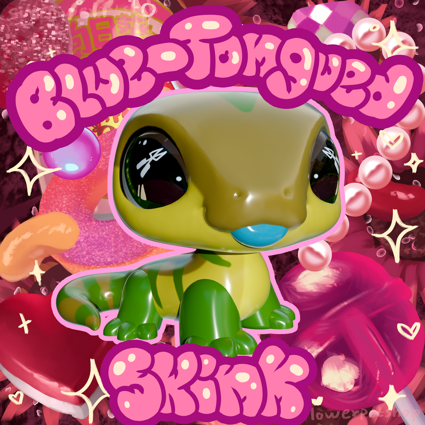 Scallion the Blue-tongued Skink